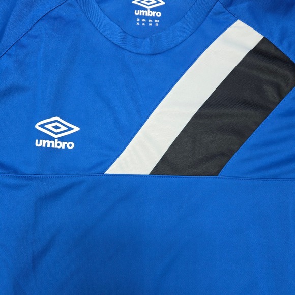 Umbro Soccer Jersey Athletic Training Top Black White Stripe Men's XL - Picture 3 of 7